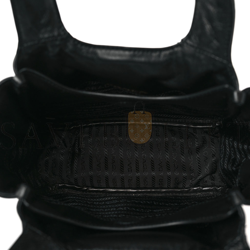 PRADA NAPPA QUILTED SMALL TOTE BLACK (29*24*11cm)