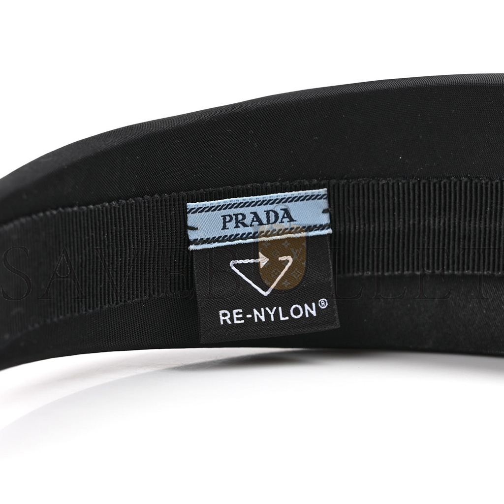 PRADA NYLON RE-NYLON HEADBAND BLACK