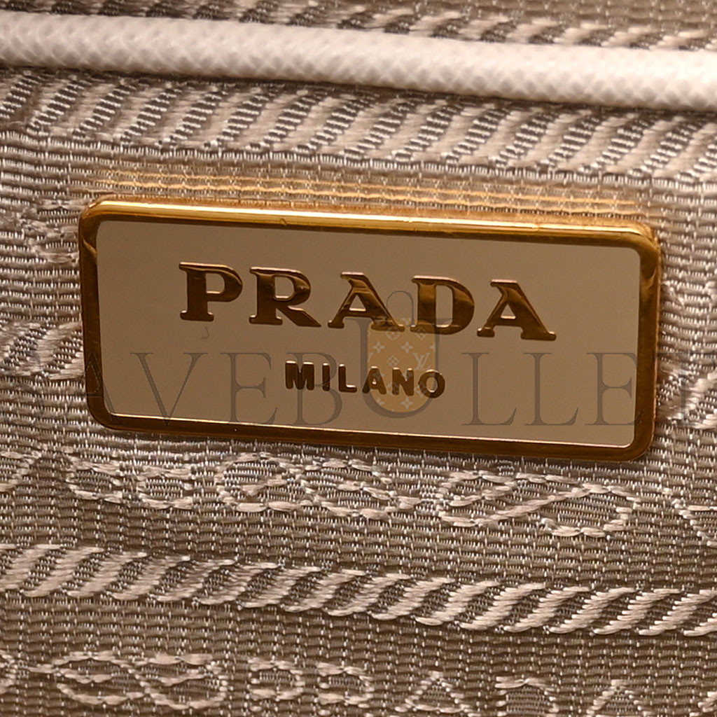 PRADA SAFFIANO MEDIUM BI-COLOR TOP HANDLE TOTE BLACK TALCO (36*30*15cm)