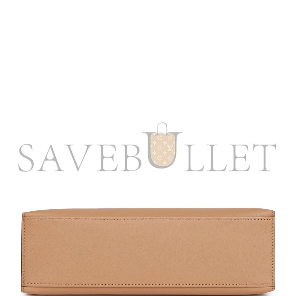 HERMES KELLY POCHETTE CHAI SWIFT PALLADIUM HARDWARE   (22*12*13cm)