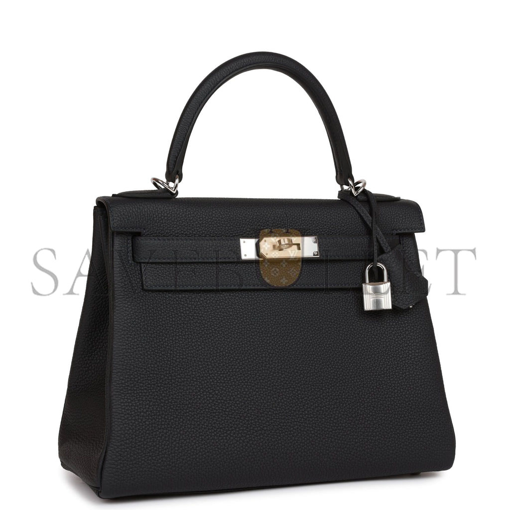 HERMES KELLY RETOURNE 28 CABAN TOGO PALLADIUM HARDWARE (28*22*10cm)