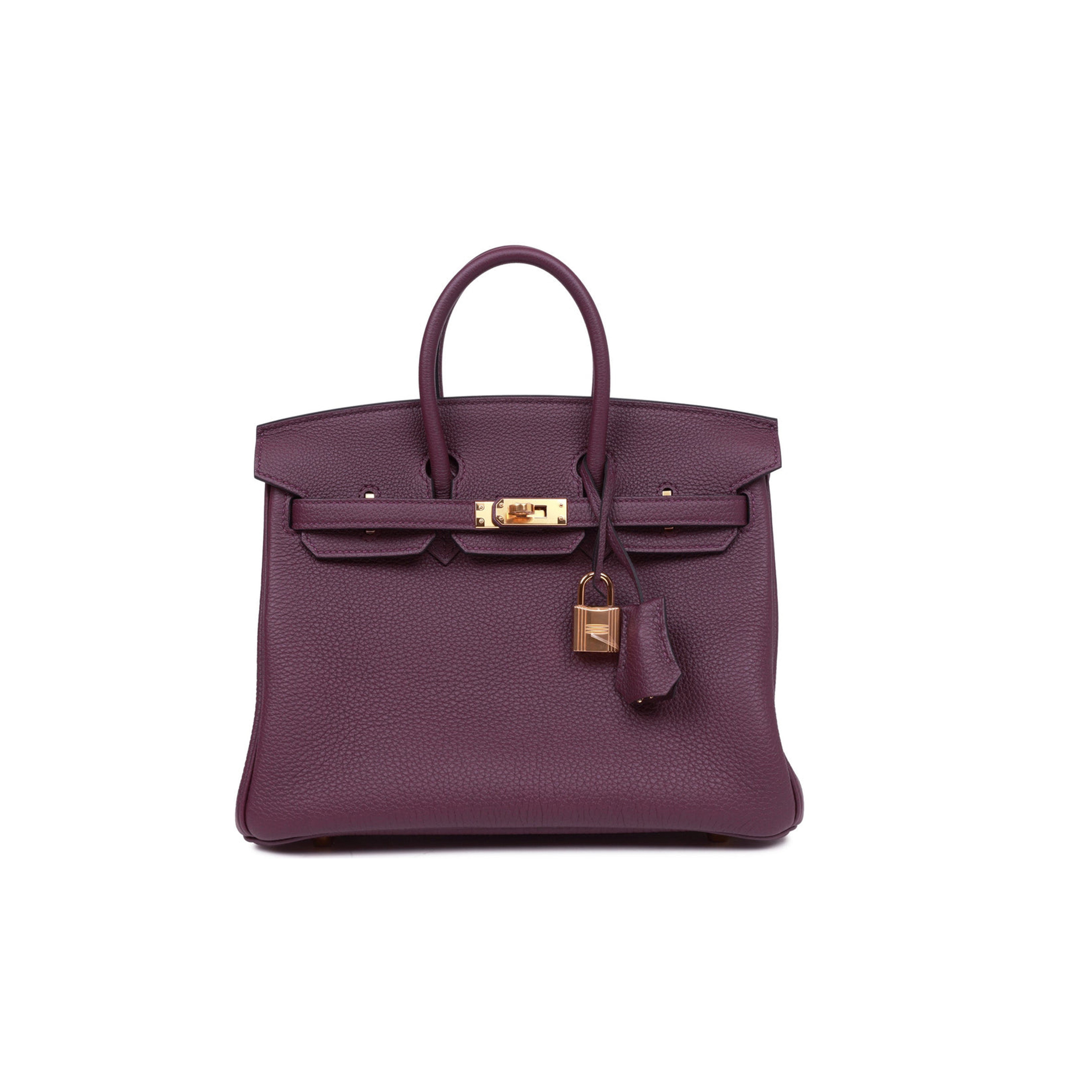 HERMES BIRKIN 25 CASSIS TOGO GOLD HARDWARE  (25cm)