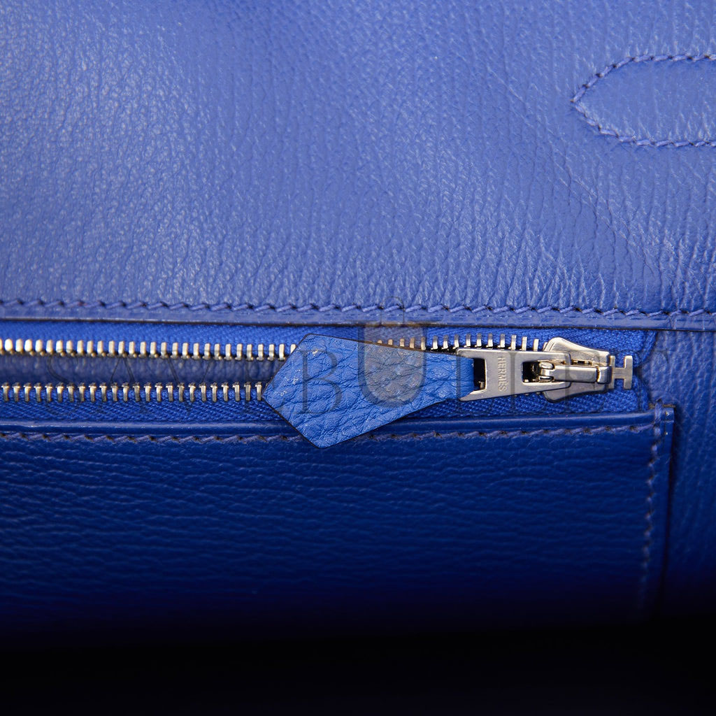 HERMES BIRKIN 35 BLEU ELECTRIC TOGO PALLADIUM HARDWARE (35cm)