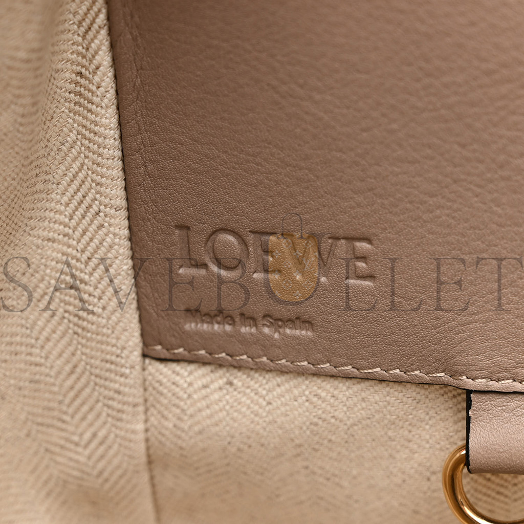 LOEWE CALFSKIN SMALL HAMMOCK SHOULDER BAG SAND (30*25*13.5cm)