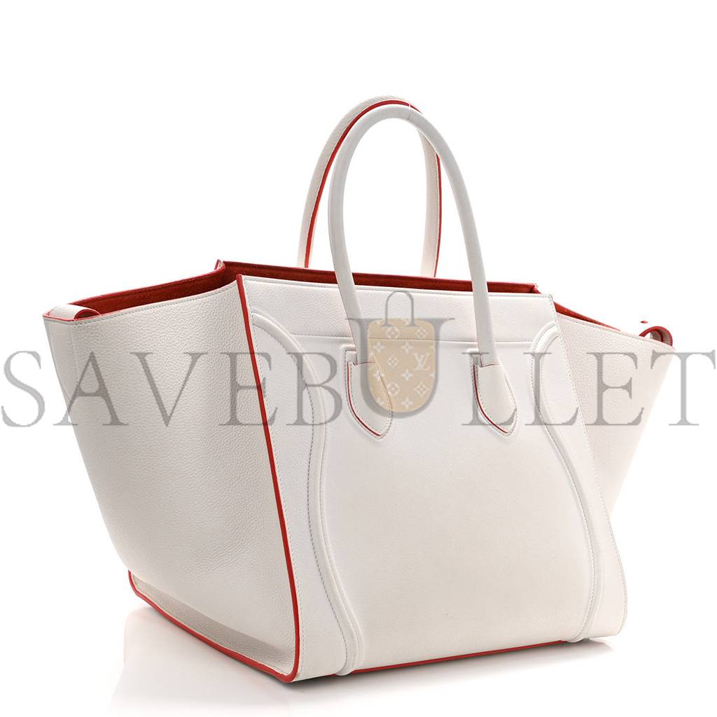 CELINE GRAINED CALFSKIN MEDIUM PHANTOM LUGGAGE WHITE (30*29*24cm)