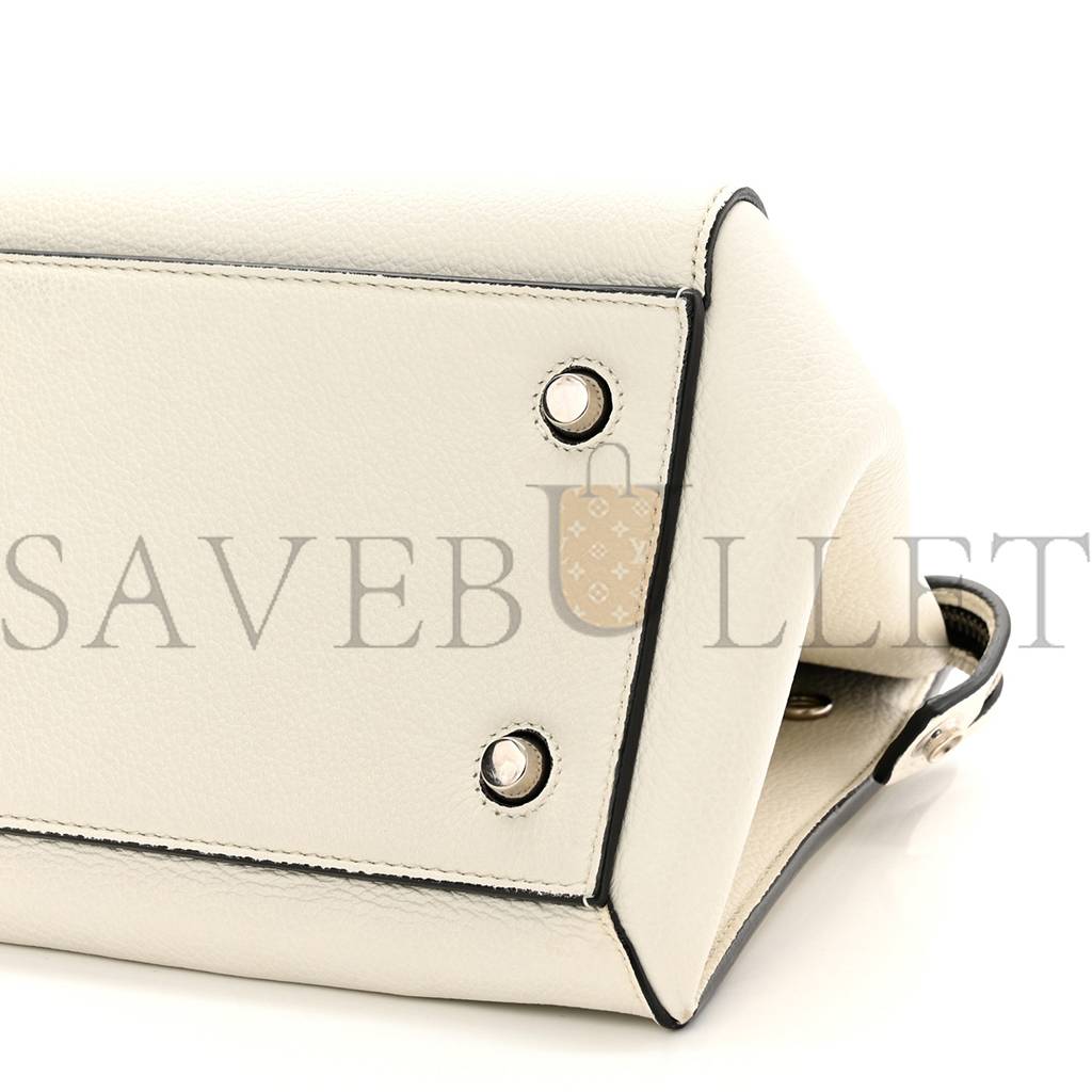 CELINE GRAINED CALFSKIN MEDIUM EDGE SHOULDER BAG WHITE (34*25*17cm)