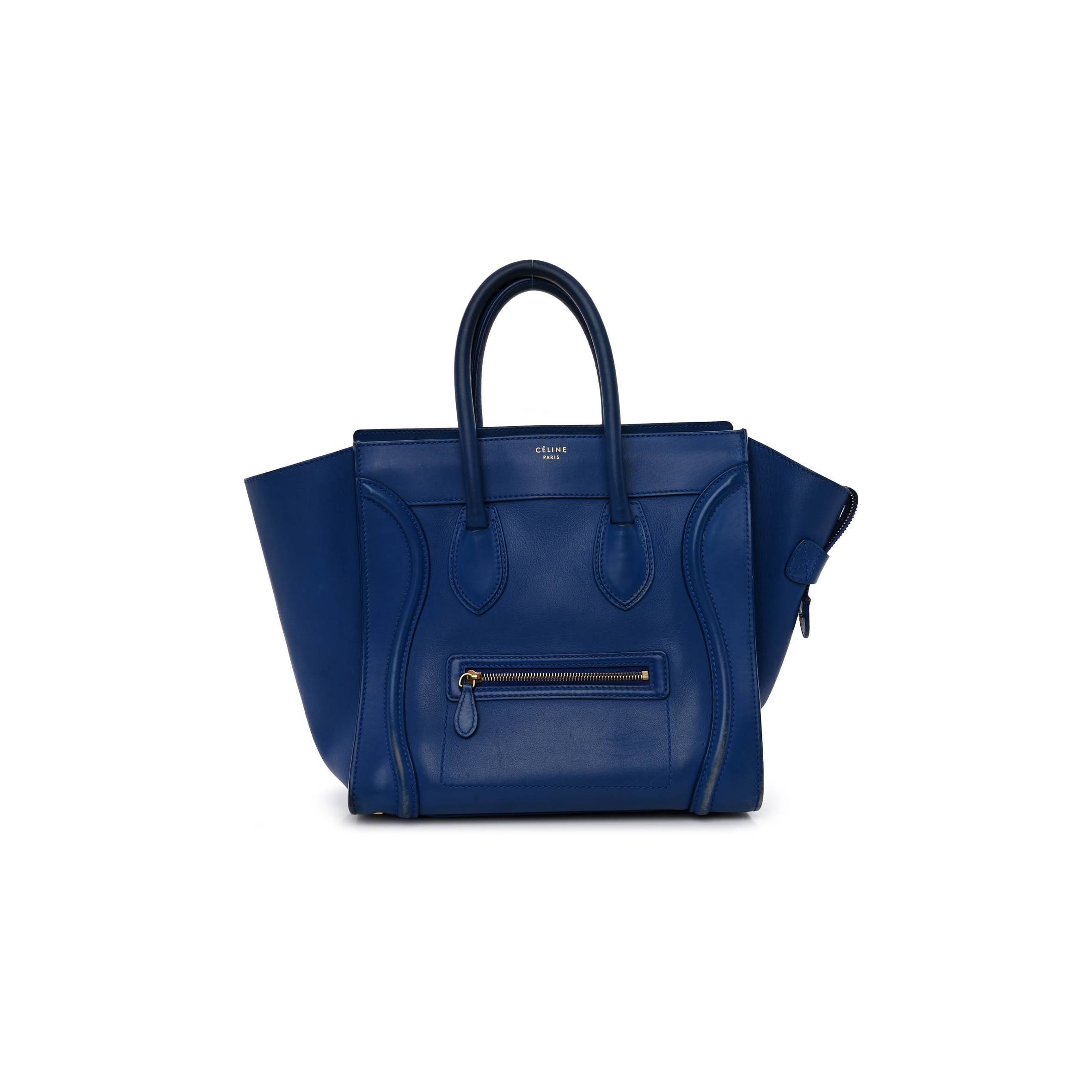 CELINE SMOOTH CALFSKIN MINI LUGGAGE ROYAL BLUE (48*31*30cm)