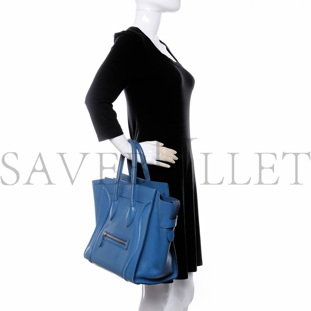 CELINE SMOOTH CALFSKIN MINI LUGGAGE ROYAL BLUE (48*31*30cm)