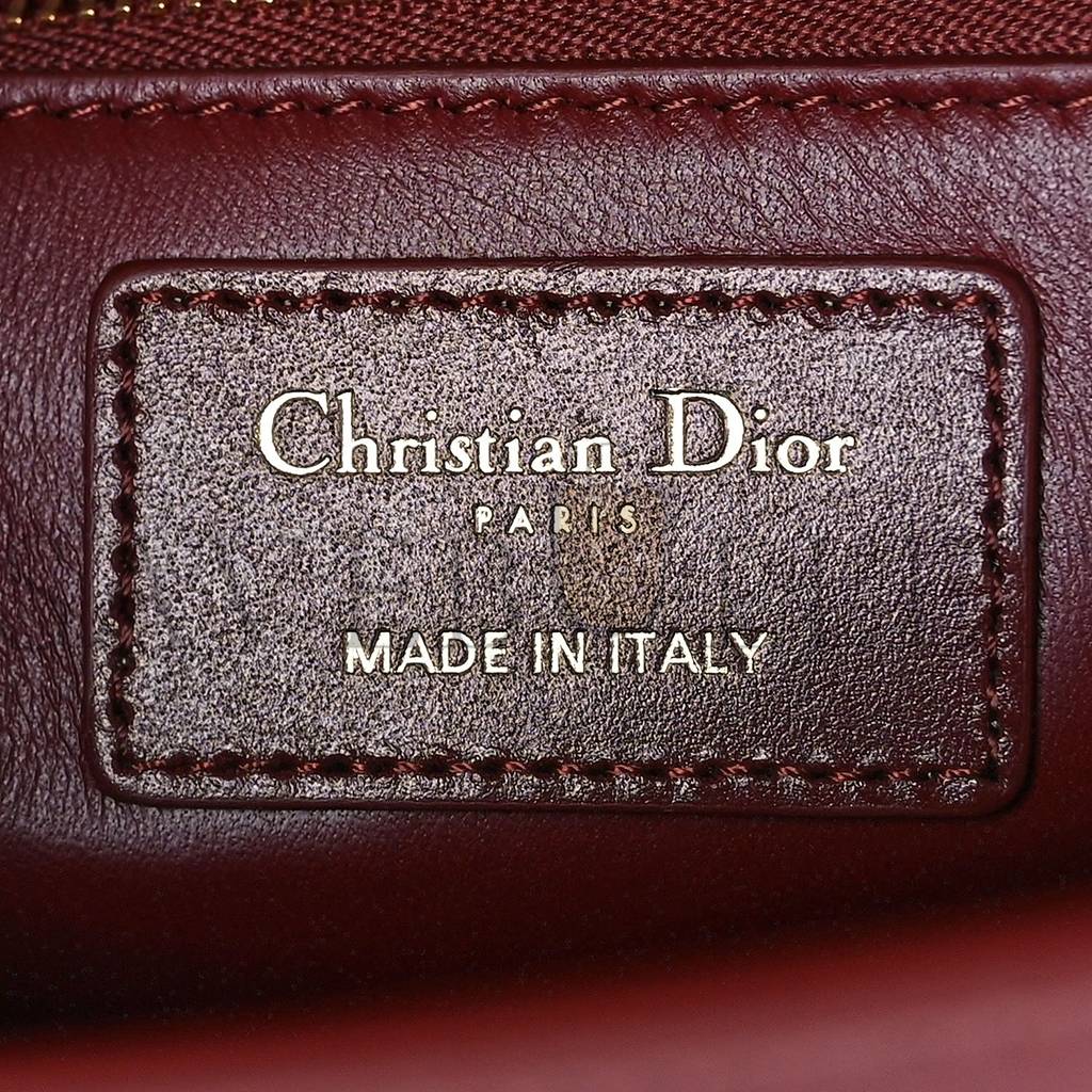 DIOR SMOOTH CALFSKIN 30 MONTAIGNE FLAP BAG BURGUNDY (24*17*5.1cm)